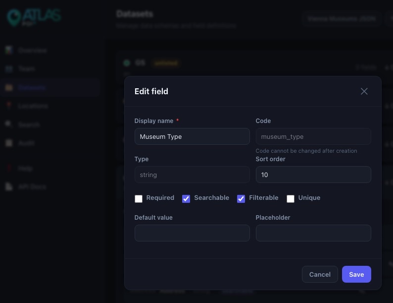Datasets overview